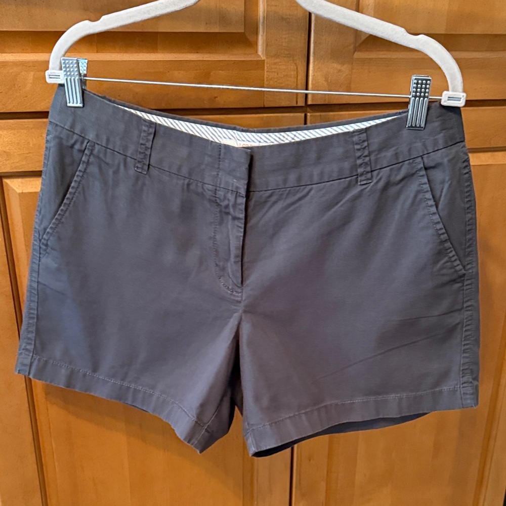 J. Crew Women's Charcoal Gray Chino Shorts 5 inseam